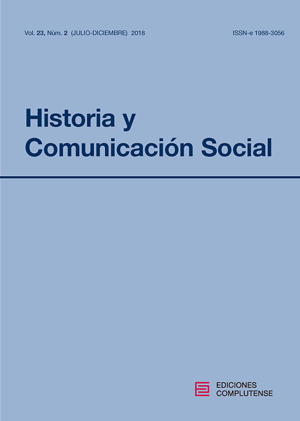 Cubierta Historia y Comunicación Social vol 23-2 (2018)